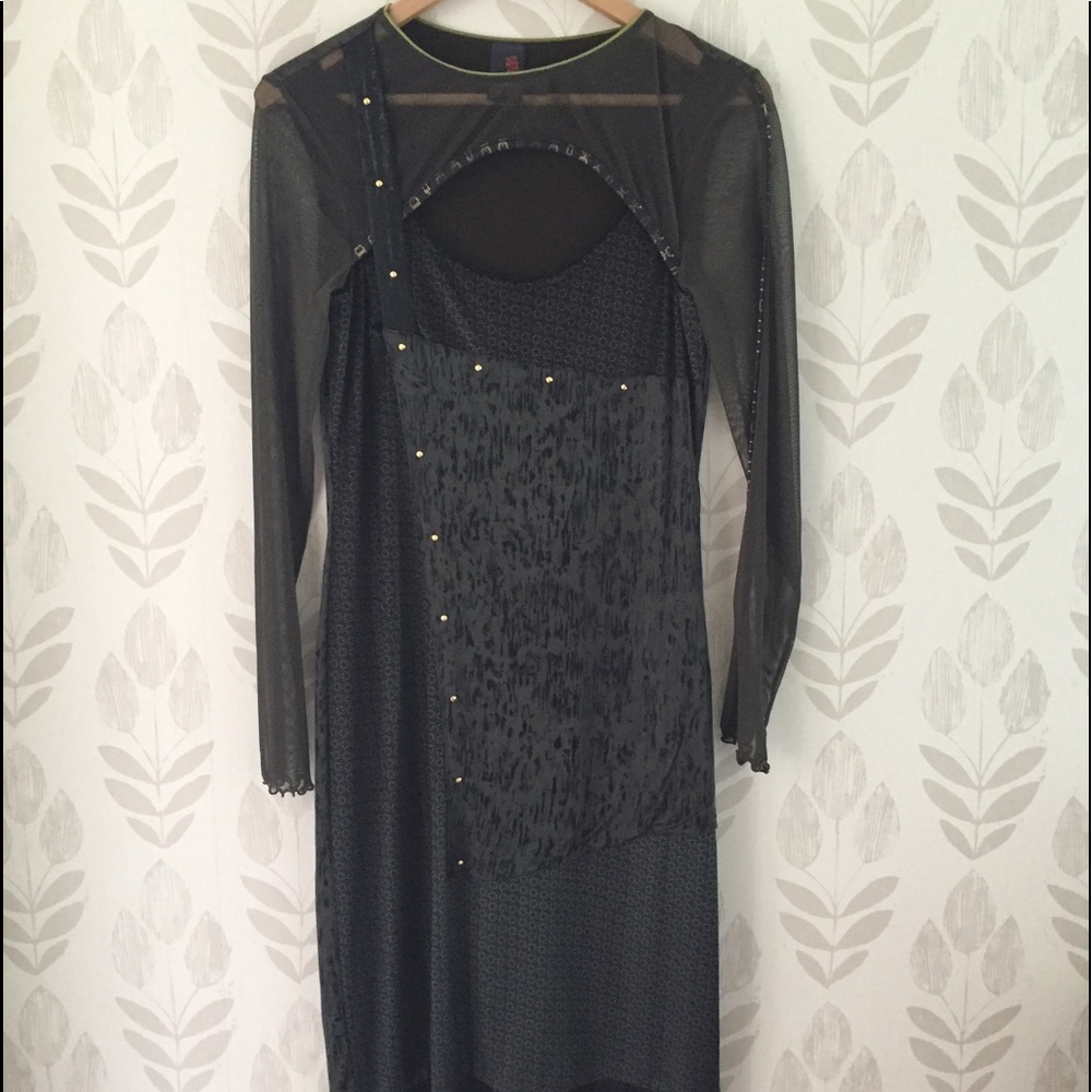 Dark Olive Dress. Size Medium